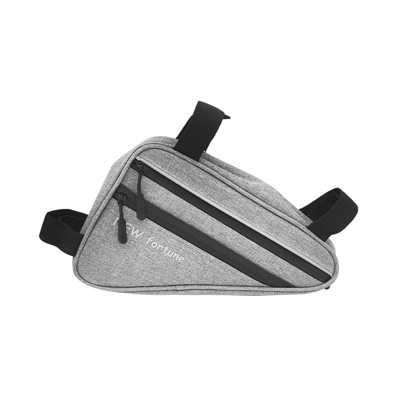 BI-01 Szara taśma odblaskowa Wodoodporna trójkątna torba rowerowa